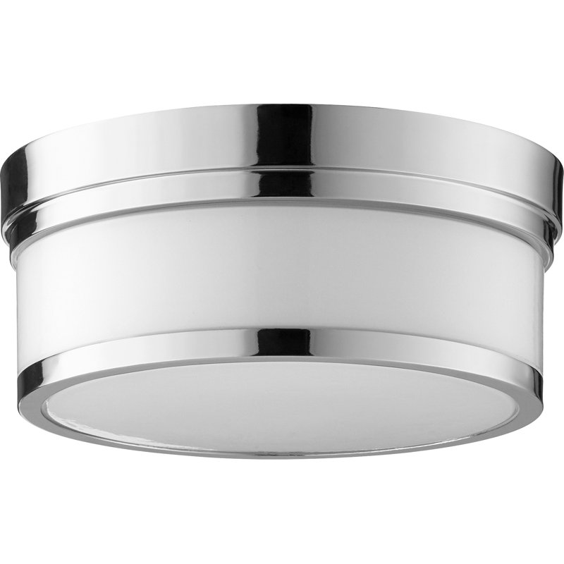 Plafonnier encastré 2 lumières 12 po Brylan, Nickel poli