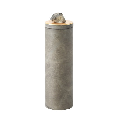 Quarry Jar-Grey/Gold Leaf-Sm