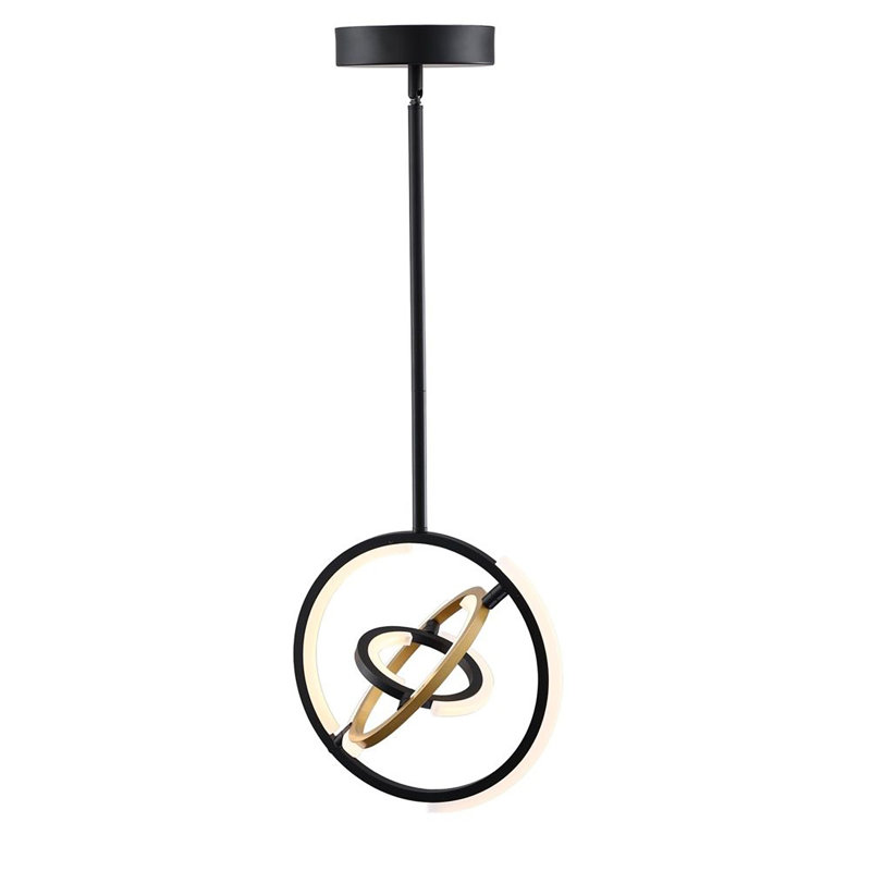 Trilogy 1 - Light LED Single Pendant, Nickel poli, H 13 po x l 13 po x P 13 po