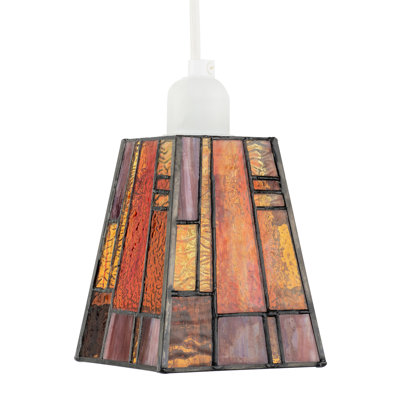 13cm H Glass Square Pendant Shade ( Screw On )