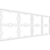36.25'' H x 94.5'' W x 0.38'' D Expanded Cellular PVC Wainscot Panelling