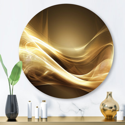 Gold Elegant Modern Sofa III - Metal Wall Art