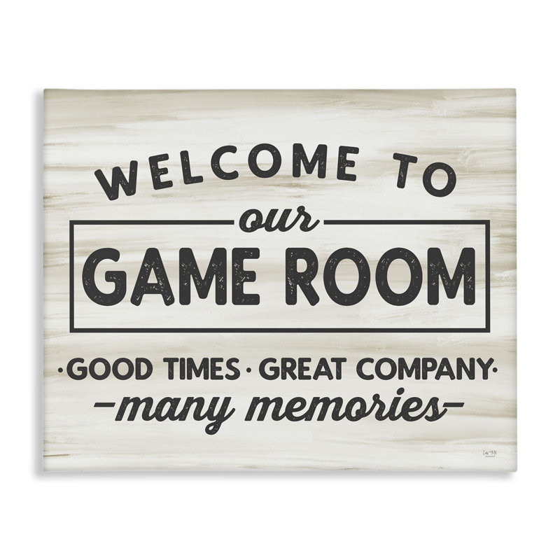 «Welcome To Game Room», art mural par Lux + Me Designs, H 30 po x l 40 po x P 1,5 po
