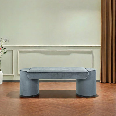 Simple long banc rembourré magasin de vêtements de repos