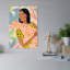 Tropical Leopard Woman Colorful Modern Vibrant Cat Animal Nature Wall Art Print by Mathieu - Wrapped Canvas Print-1694311929