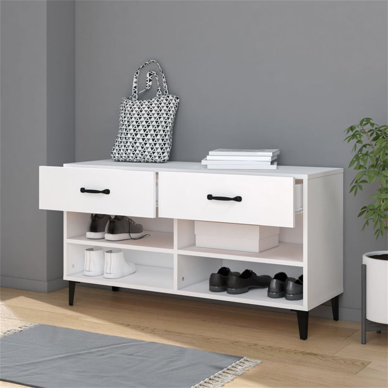8 Pair Shoe Storage, White