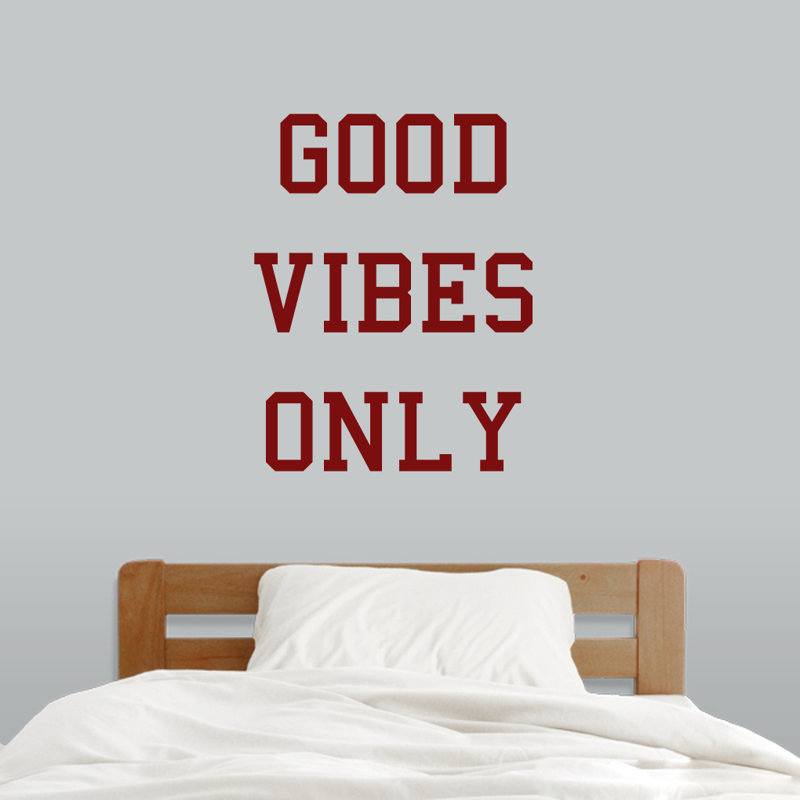 Décalcomanie murale "good vibes only", Canneberge