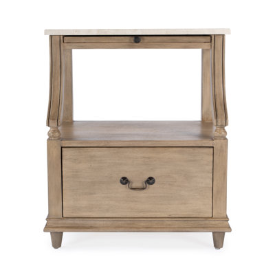 Mabel Marble 1 drawer Nightstand