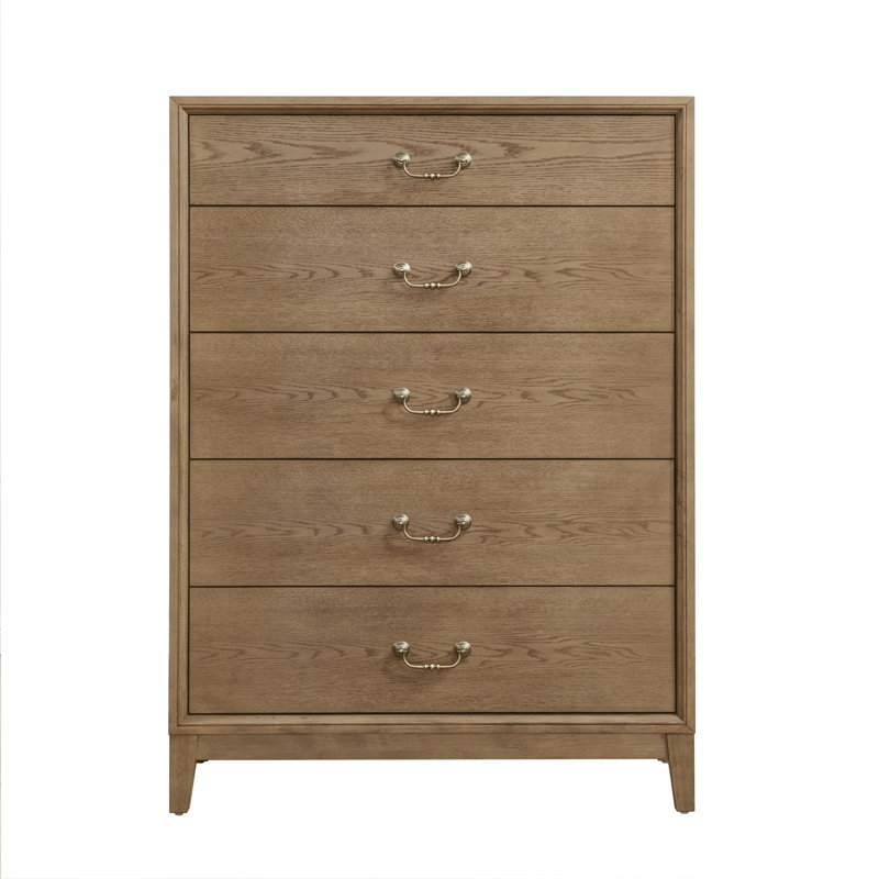 Commode 5 tiroirs Bartlett, Brun