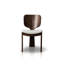 Chaise d'appoint en bois massif Rozella avec dossier incurvé sculpté