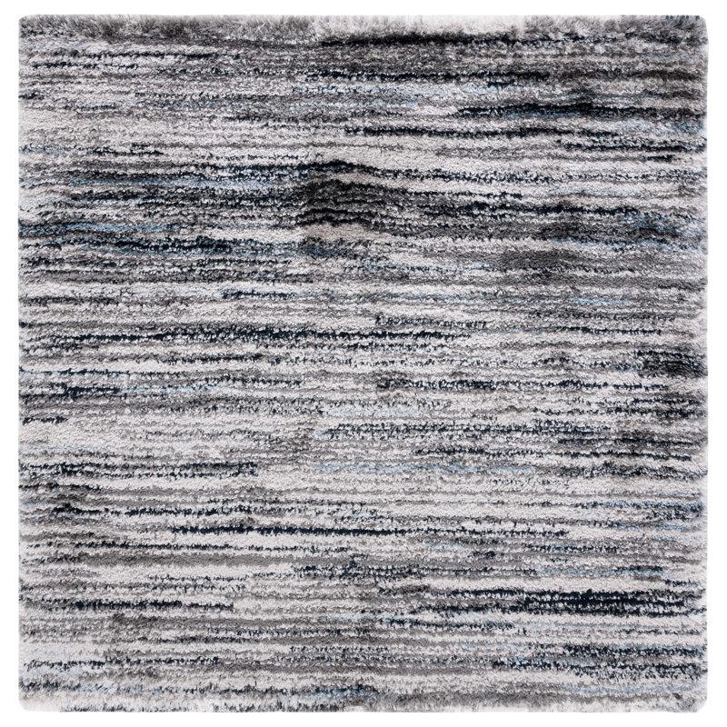 Cloud Shag Performance Abstract Rug, Square 6'7"