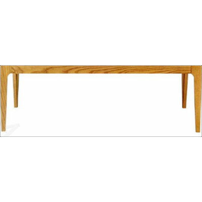 Table basse Gwynn avec plateau en verre givré au fini naturel, moderne et durable pour les espaces de vie contemporains