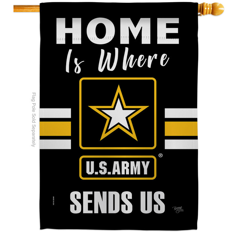 À la maison, c’est là que l’on trouve le polyester à 2 faces 40 x 28 po US Army Drapeau pour la maison, Armée