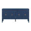 Buffet bleu marine avec motifs géométriques captivants et poignées en métal rétro élégance intemporelle en bleu, motifs, poignées rétro,-1234238628