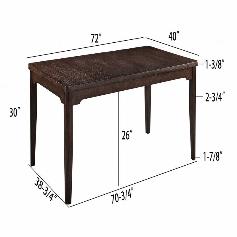 Meuble en bois 7 pièces, 7 pièces : table, 6 chaises