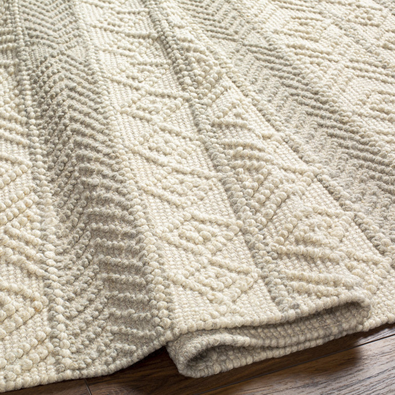 Anelisse Geometric Flatweave Area Rug in Beige/Taupe, Runner 2'3" x 7'6"