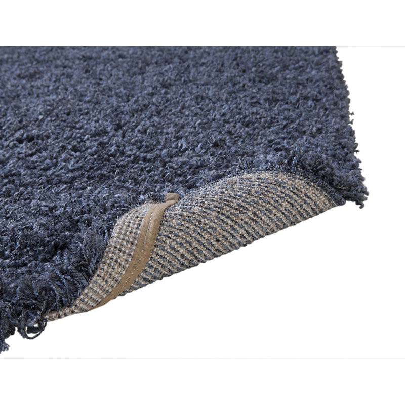 Tapis à poil long bleu ardoise 5 x 8 po