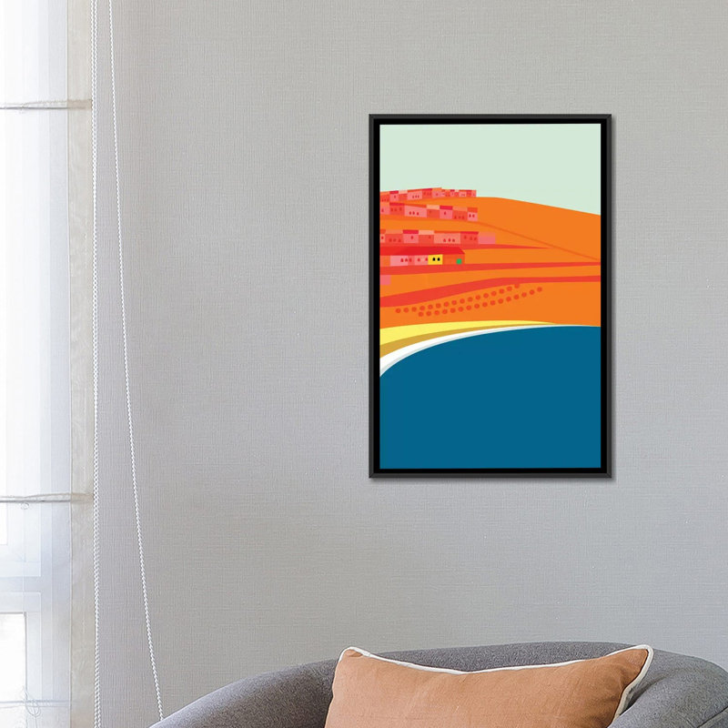 «Rosarito Seashore» par Charles Harker, reproduction sur toile tendue, H 26 po x l 18 po x P 1,5 po, Toile avec cadre noir