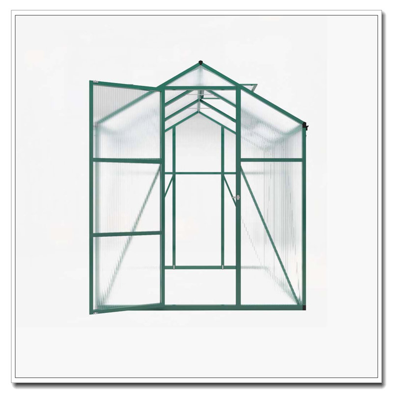 Newly marketed Gain height windproofaluminum greenhouse 6x6 FT Polycarbonate Greenhouse Raised Base and Anchor Aluminum Heavy Duty Walk-in Greenhouses for Outdoor Backyard in All Season