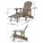 Reclining Adirondack Chair With Footrest-1480842508