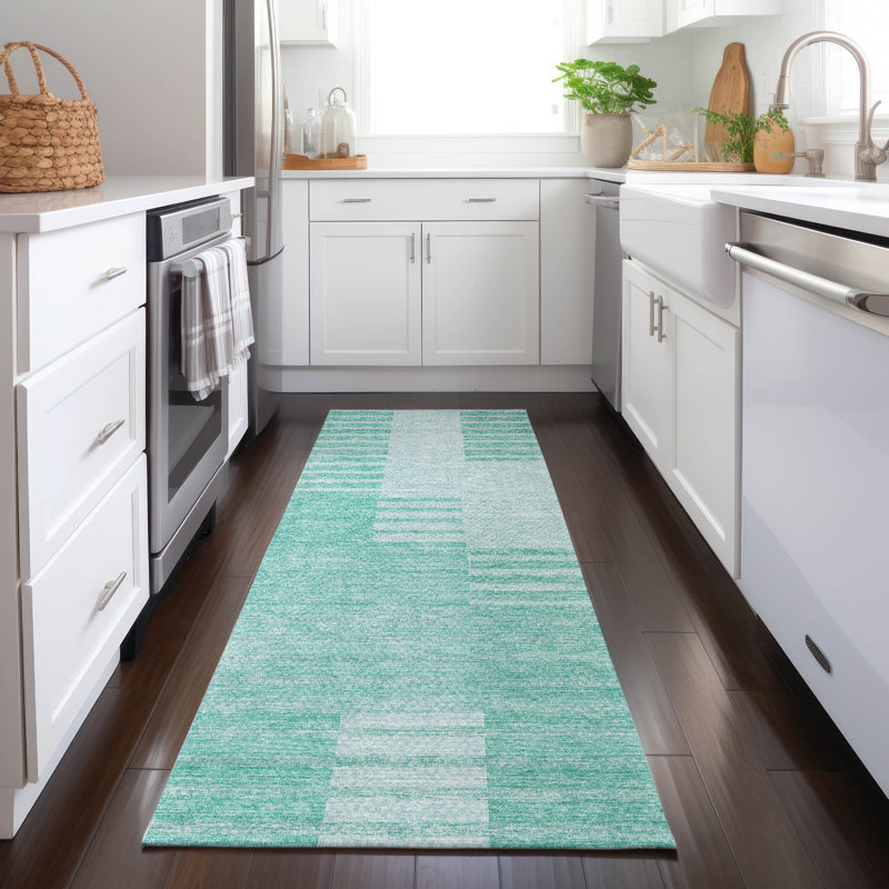 Granier Washable Striped Indoor / Outdoor Rug, Runner 2'3" x 7'6"