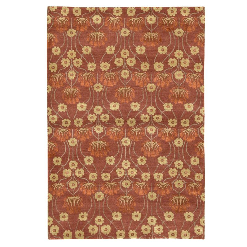 Handmade Silk and Wool Area Rug