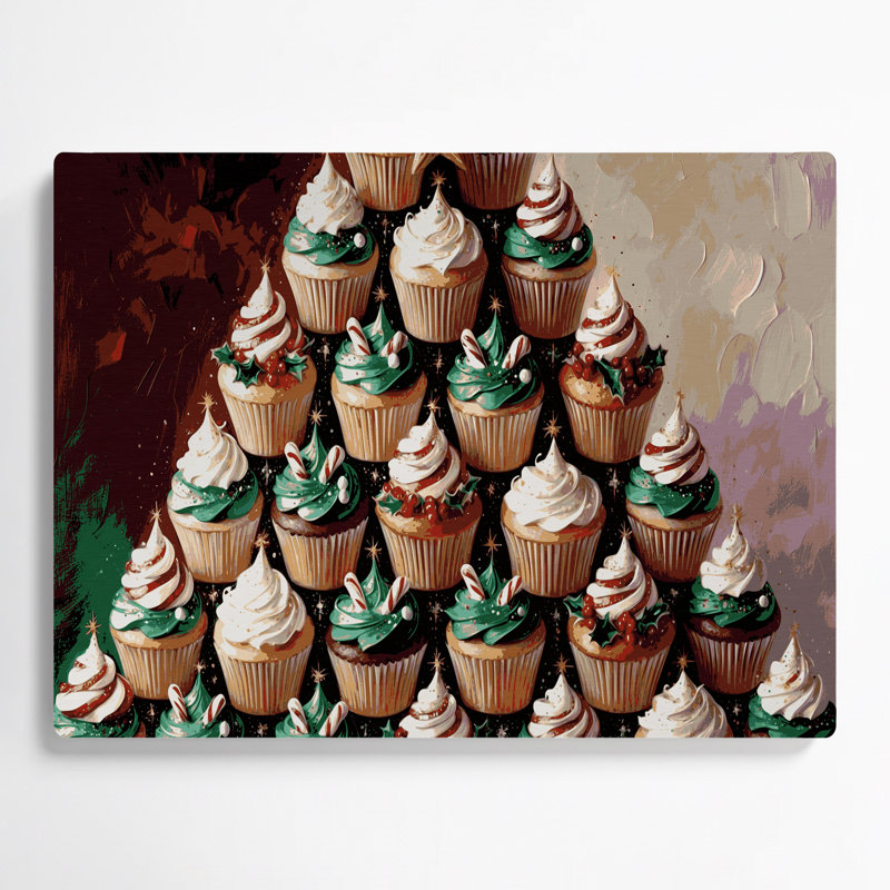 Décoration de Noël arbre de Noël fait de petits gâteaux en métal noir, H 240 po x l 240 po x P 0,05 po