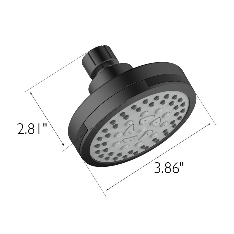Eastport II Full/Standard Adjustable Shower Head, Matte Black