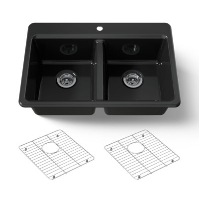 Riverby 33 In. Top-Mount Double-Bowl Kitchen Sink