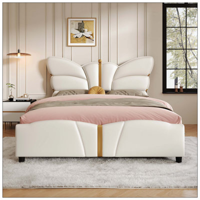 Lit en cuir PU Butterfly