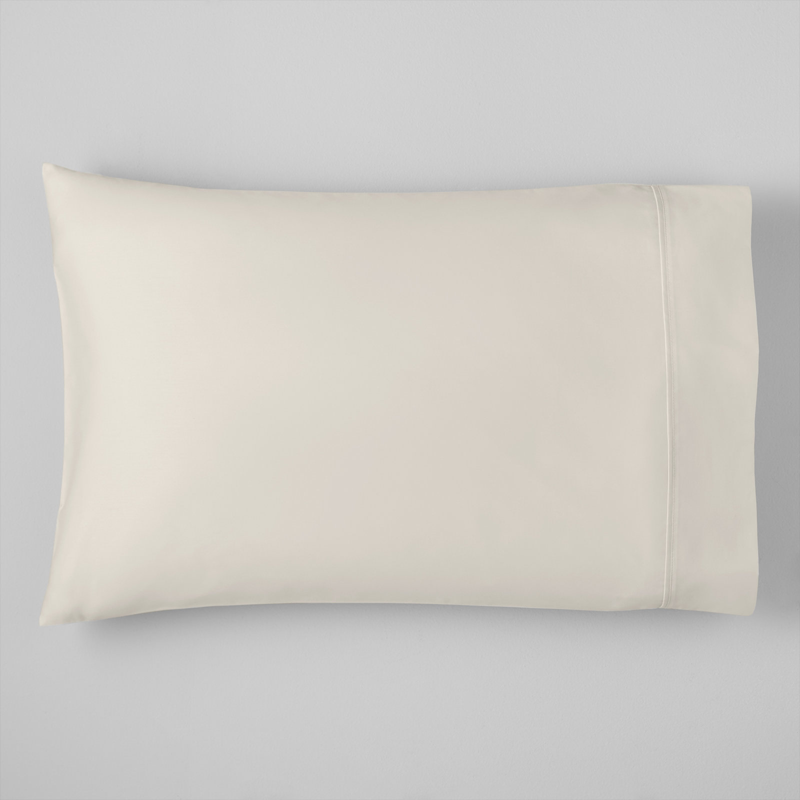 Danfield Cotton Pillowcase, King, Ivory