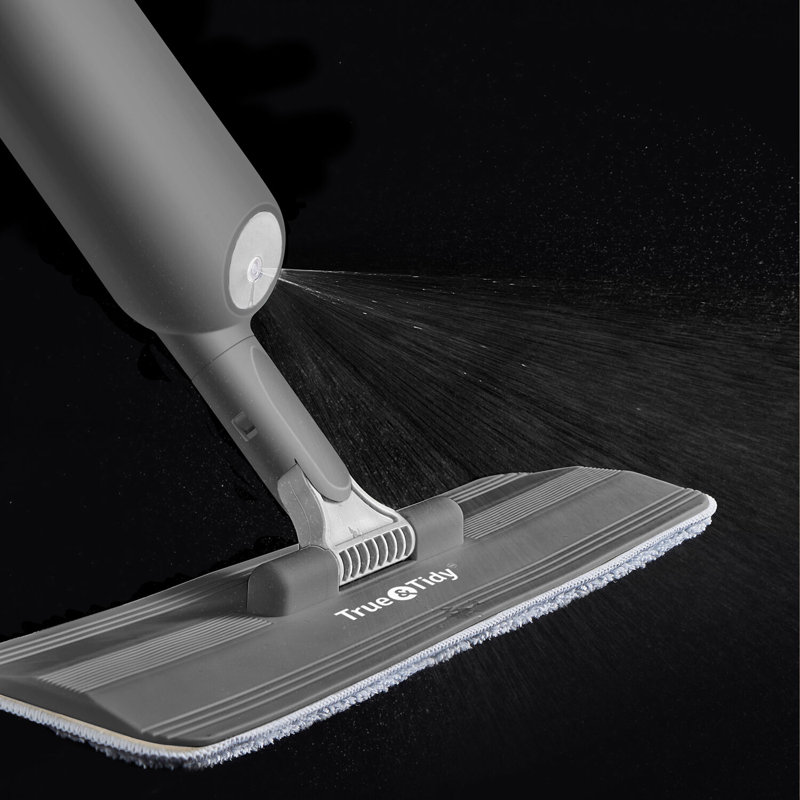 Spray Mop with 360-Degree Swivel Mop Head, Removable Water Tank, and 1 Microfiber Mop Pad, Gray