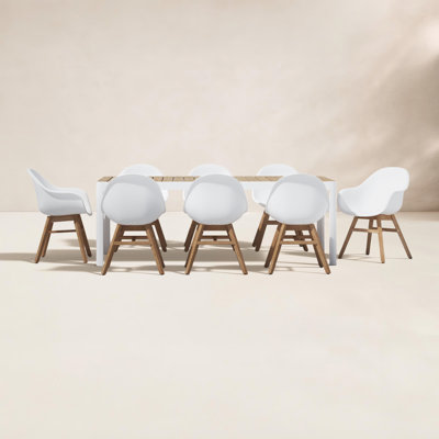 Anautica 82" Eucalyptus Patio Dining Set