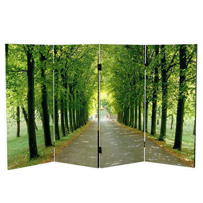 70.88" x 63" Double Sided Path of Life 4 Panel Room Divider