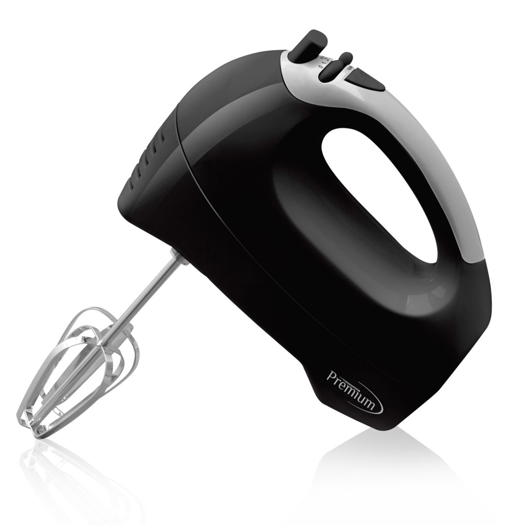 5-speed Hand Mixer With Turbo Function And Chrome Beaters In Black Premium Levella 
