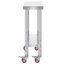 Table de travail en acier inoxydable avec roulettes 24 x 12 x 32 pouces Table de préparation avec 4 roulettes Table de travail robuste pour la cuisine commerciale