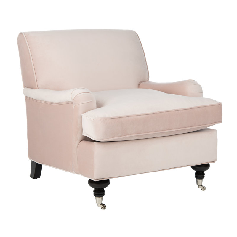 Fauteuil l 29,3 po, Velours rosé