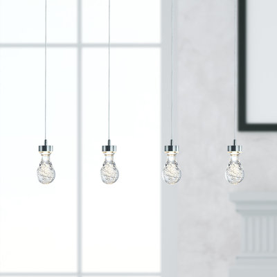 Luminaire suspendu 4 lumières à DEL Atoka