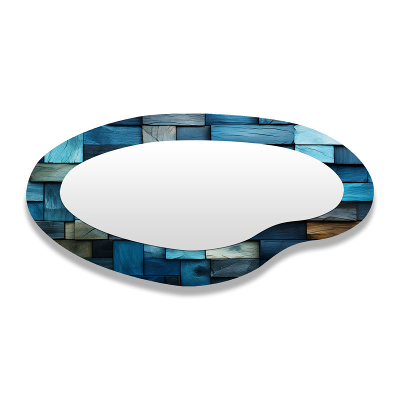 Boho earth element stones Mosaic III - Formes asymétriques mosaïque bohème - Grand miroir mural bohémien