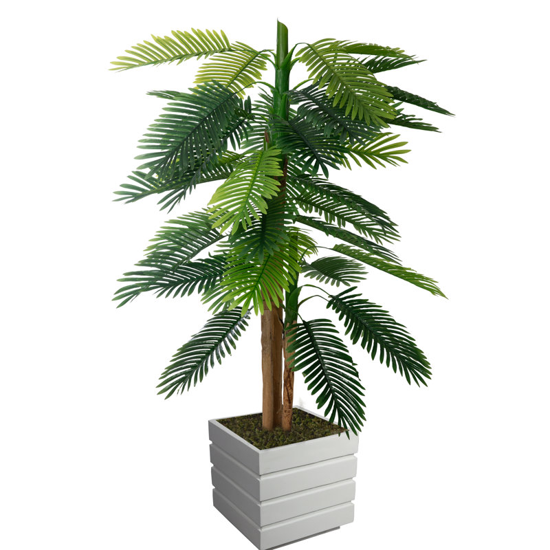 Palmier artificiel en pot 50 "Panama, Blanc