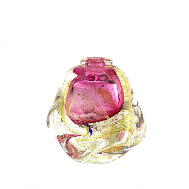 Toulose European Art Glass Vase Ruby