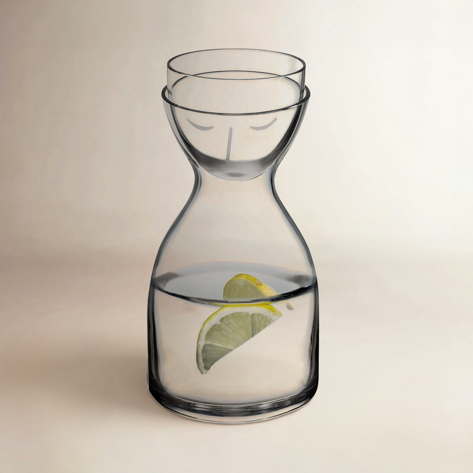 Mr. Mrs. Pitcher, Clear, 7.75" H x 4.25" W x 4.25" D
