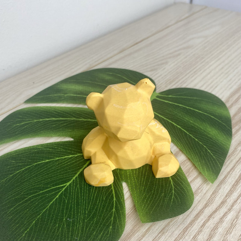 Gidney Mini Bear Ornament Statue, Yellow