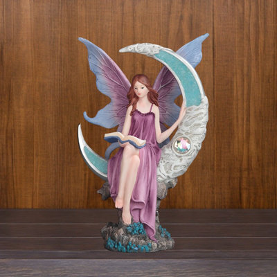 11.75"H Fairy on Moon Figurine