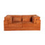 Canapé à compression Mahjong, canapé-lit convertible au sol, canapé modulaire modulaire désossé DIY, aucun assemblage requis, tissu polaire circulaire, causeuse moderne surdimensionnée, orange