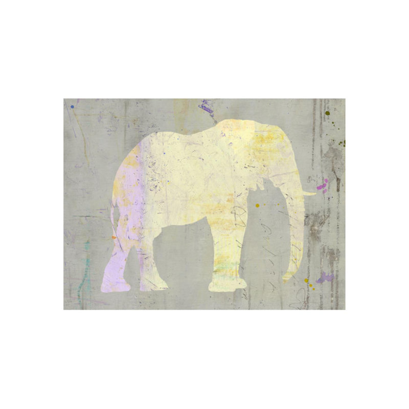 Elephantastic Print by Emma Brooks, Glass Coat, 24" H x 32" W