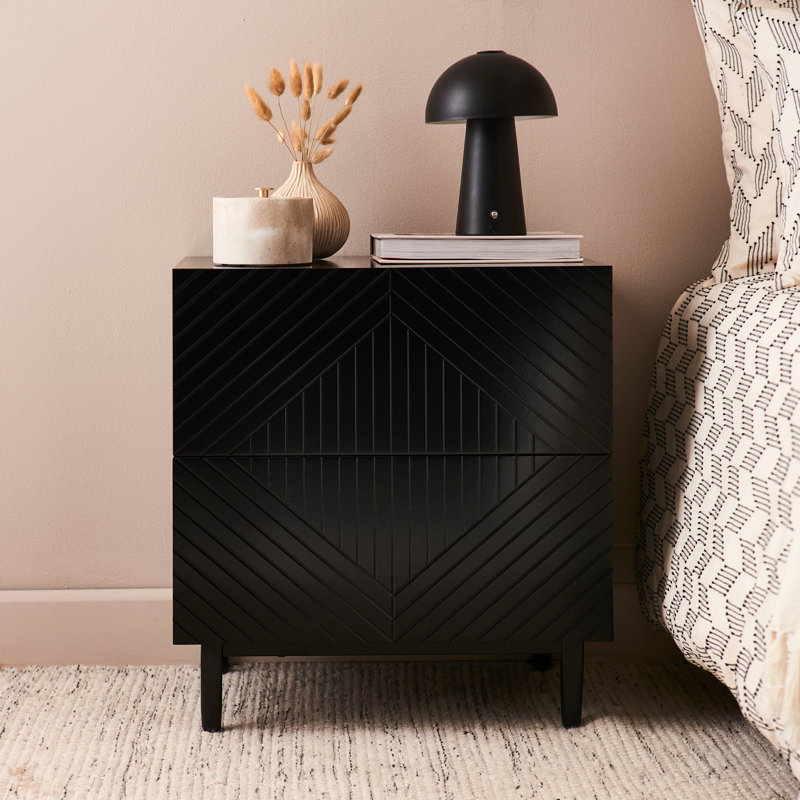 50cm W Manufactured Wood Bedside Table