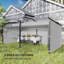 Pergola en métal 10 'x 20' avec auvent rétractable et parois latérales-123542174-123542175