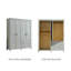 Armoire moderne et simple à quatre portes grise