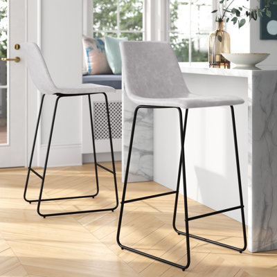 Liekele Upholstered Bar Height Modern Dining Stools